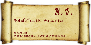 Mohácsik Veturia névjegykártya